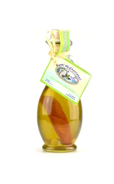 OLIO EXTRA VERGINE OLIVA CON AGLIO E PEPERONCINO 250 ML